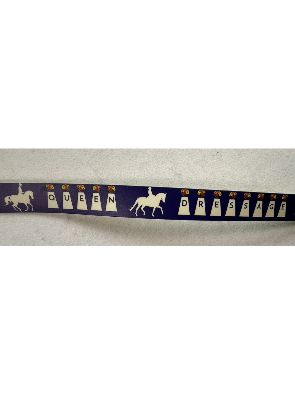Dressage Queen Belt C4 Navy Blue White 39 inches Equestrian Riding